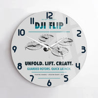 Thumbnail for DJI Flip design on light gray no frame wall clock