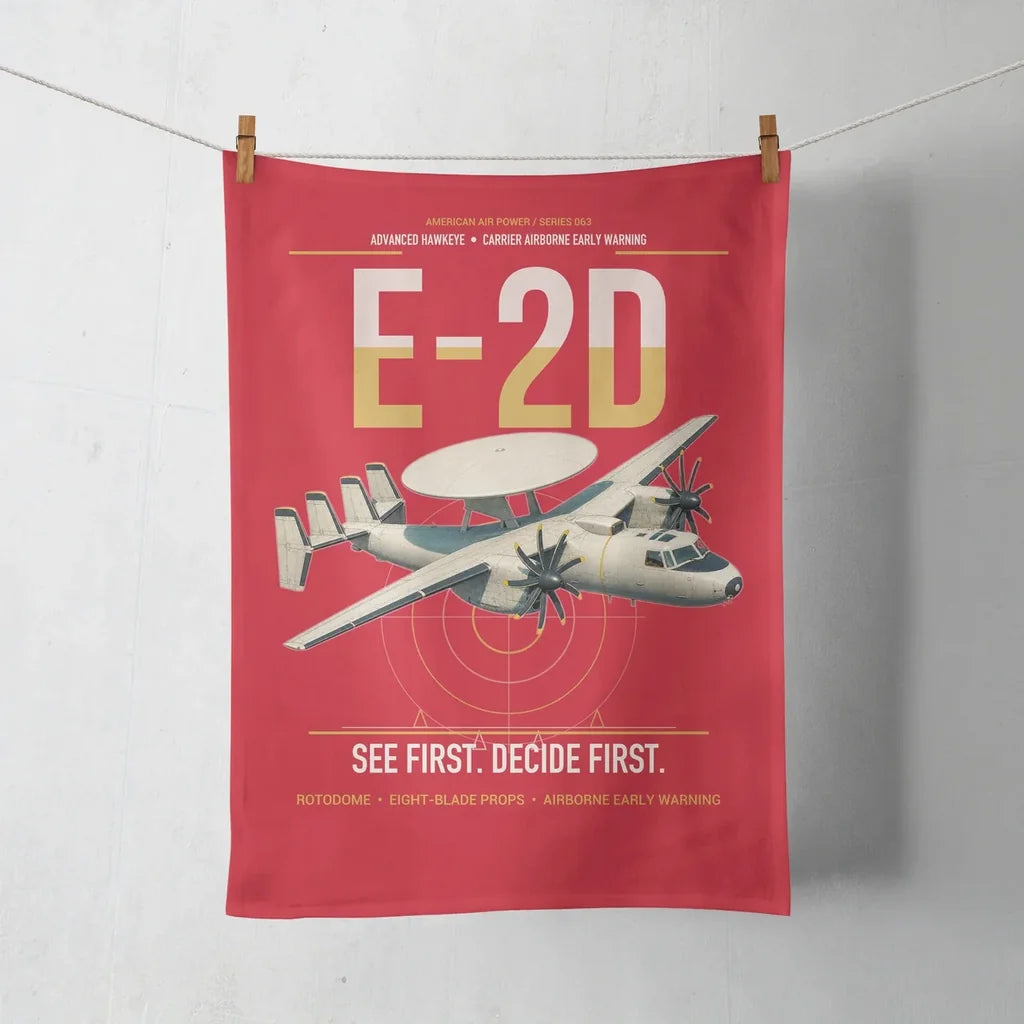 E-2D Advanced Hawkeye design on red towel