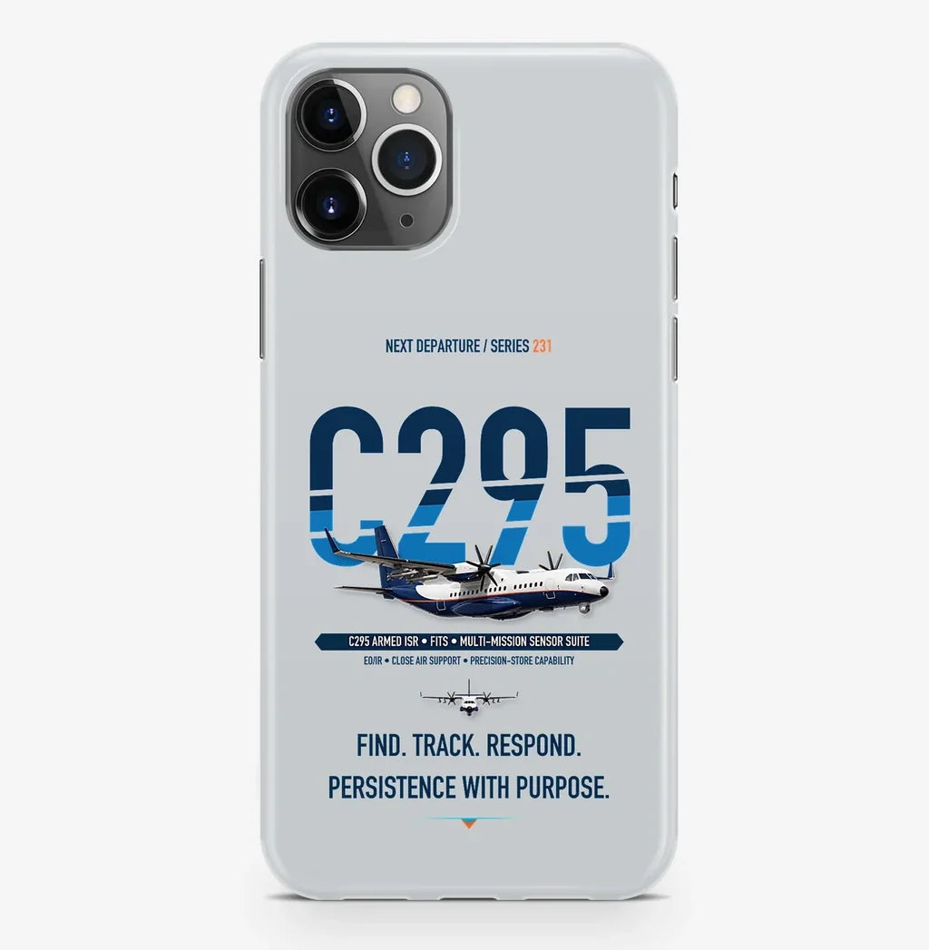 Airbus C295 Armed ISR Case ProMax design on light gray iphone case promax