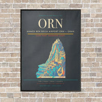 Thumbnail for Ahmed Ben Bella Airport ORN — Oran vertical canvas print - framed - gray background