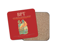 Thumbnail for Jack Brooks Regional Airport (BPT) design on red 1 piece coaster