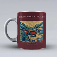 Thumbnail for VINTAGE G4413 - The Payroll Flight - Ceramic Mug design on darkred