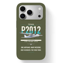 Thumbnail for Tecnam P2012 Traveller design on green army magsafe iphone case, for iPhone 17 Pro