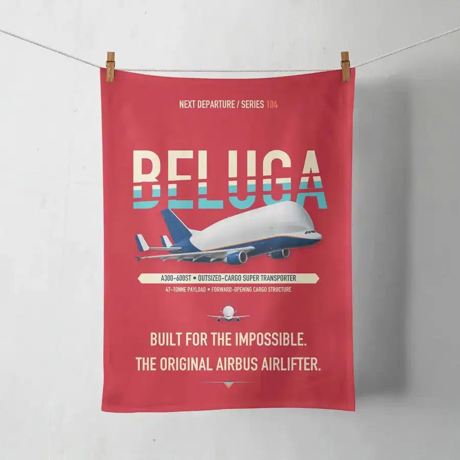 Airbus A300-600ST BelugaST design on red towel
