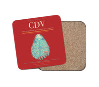 Thumbnail for Merle K. (Mudhole) Smith Airport (CDV) design on red 1 piece coaster