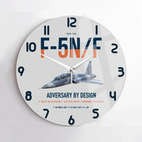 Thumbnail for F-5N F Adversary design on light gray no frame wall clock
