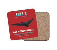Thumbnail for AgEagle eBee X design on red 1 piece coaster