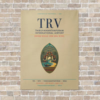 Thumbnail for Thiruvananthapuram International Airport TRV vertical canvas print - no frame - beige background
