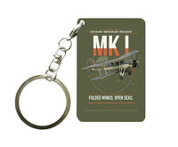 Thumbnail for Fairey Swordfish Mk I design on green army designed key chain, double-side print