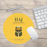 Thumbnail for Hannover Airport (HAJ) design on yellow round mouse pad