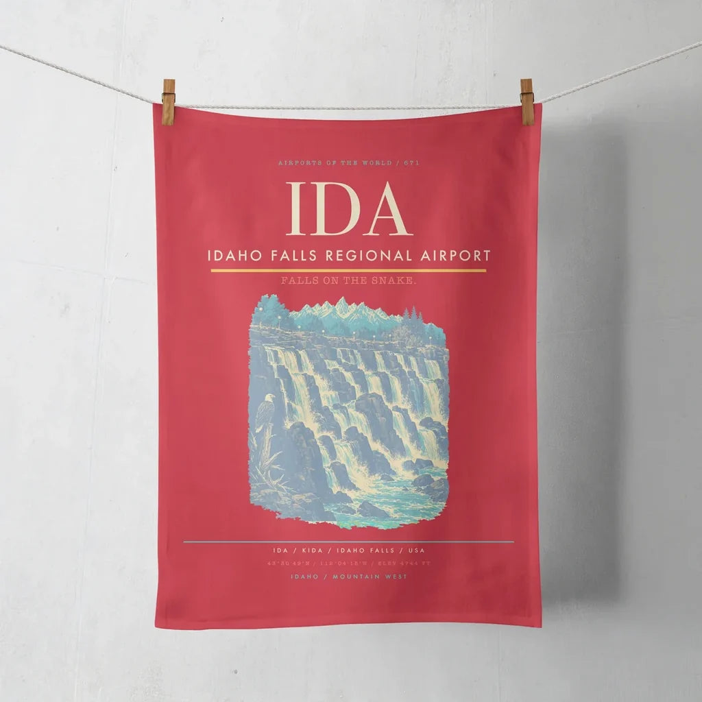 Idaho Falls Regional Airport (IDA) design on red towel