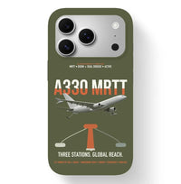 Thumbnail for Airbus A330 MRTT design on green army magsafe iphone case, for iPhone 17 Pro