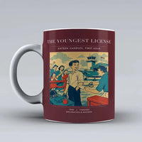 Thumbnail for VINTAGE G4298 - The Youngest License - Ceramic Mug design on darkred