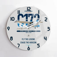 Thumbnail for Cessna 172 Skyhawk design on light gray no frame wall clock