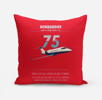 Thumbnail for Bombardier Learjet 75 Liberty design on red pillow