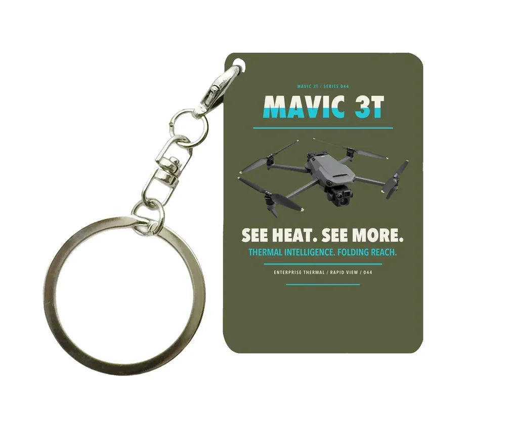 DJI Mavic 3 Thermal Key Chain design on green army key chain