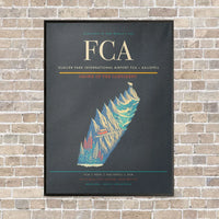 Thumbnail for Glacier Park International Airport FCA — Kalispell vertical canvas print - framed - gray background