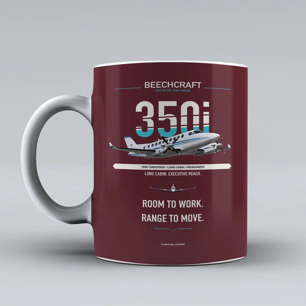 Air 350i Mug design on dark red king