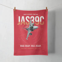 Thumbnail for Saab JAS 39C Gripen design on red towel