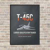 Thumbnail for T-45C Goshawk vertical canvas print - framed - gray background