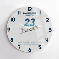 Thumbnail for Bombardier Learjet 23 design on light gray no frame wall clock