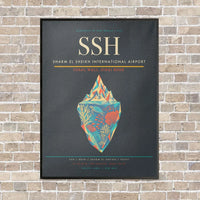 Thumbnail for Sharm El Sheikh International Airport SSH vertical canvas print - framed - gray background