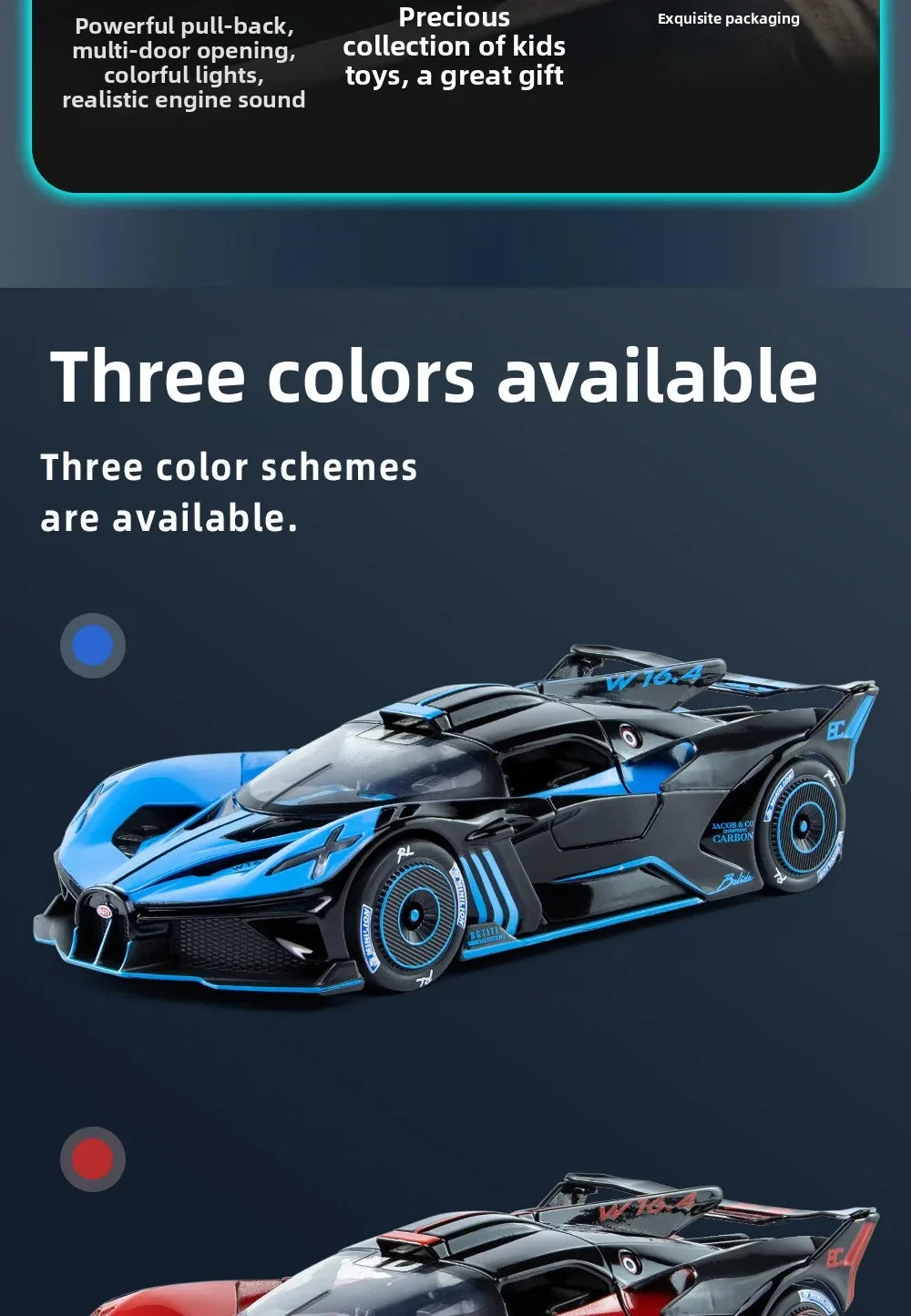 1:24 Bugatti Bolide Cool Alloy Model - view 7
