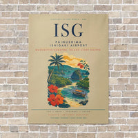 Thumbnail for Painushima Ishigaki Airport ISG vertical canvas print - no frame - beige background