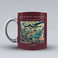 Thumbnail for VINTAGE G4052 - The Search And Rescue - Ceramic Mug design on darkred