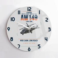 Thumbnail for Leonardo AW149 design on light gray no frame wall clock