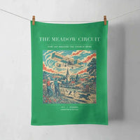 Thumbnail for VINTAGE G4325 - The Meadow Circuit - Designed Towels design on green
