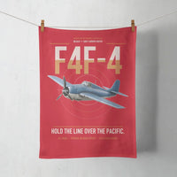 Thumbnail for F4F-4 Wildcat design on red towel