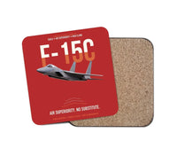 Thumbnail for F-15C Eagle Air Superiority No Substitute design on red 1 piece coaster