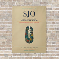 Thumbnail for Juan Santamaría International Airport SJO vertical canvas print - no frame - beige background