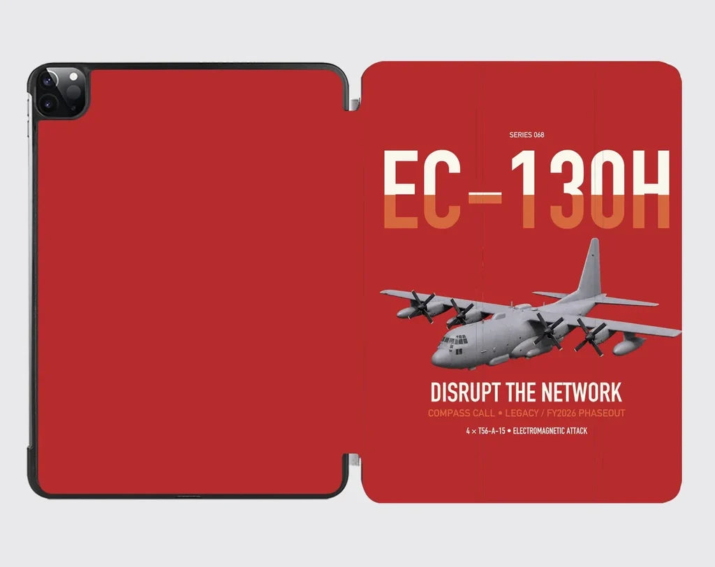 EC-130H Compass Call design on red ipad tablet case