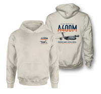 Thumbnail for Airbus A400M Atlas design on khaki double-side hoodie, double-side print