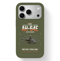 Thumbnail for Boeing AH-64E Apache Guardian design on green army magsafe iphone case, for iPhone 17 Pro