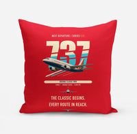 Thumbnail for Boeing 737-300 Classic design on red pillow