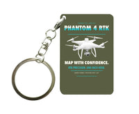 Thumbnail for DJI Phantom 4 RTK Key Chain design on green army key chain