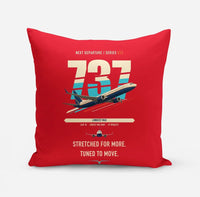Thumbnail for Boeing 737 MAX 10 design on red pillow