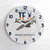 Thumbnail for Bristol Beaufighter TF X design on light gray no frame wall clock