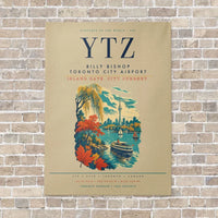 Thumbnail for Billy Bishop Toronto City Airport YTZ vertical canvas print - no frame - beige background