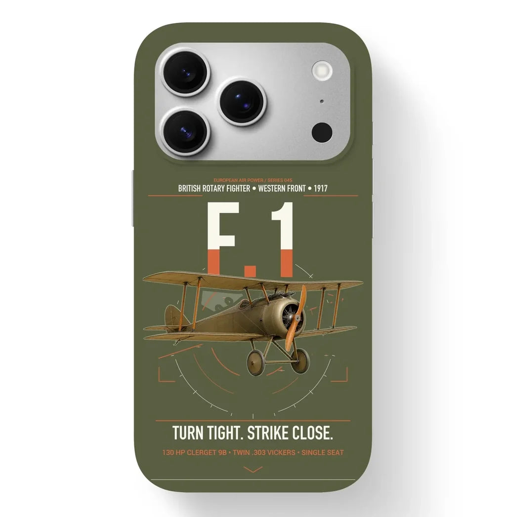 Sopwith Camel F.1 design on green army magsafe iphone case, for iPhone 17 Pro