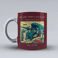 Thumbnail for VINTAGE G4506 - The Air Ambulance Run - Ceramic Mug design on darkred