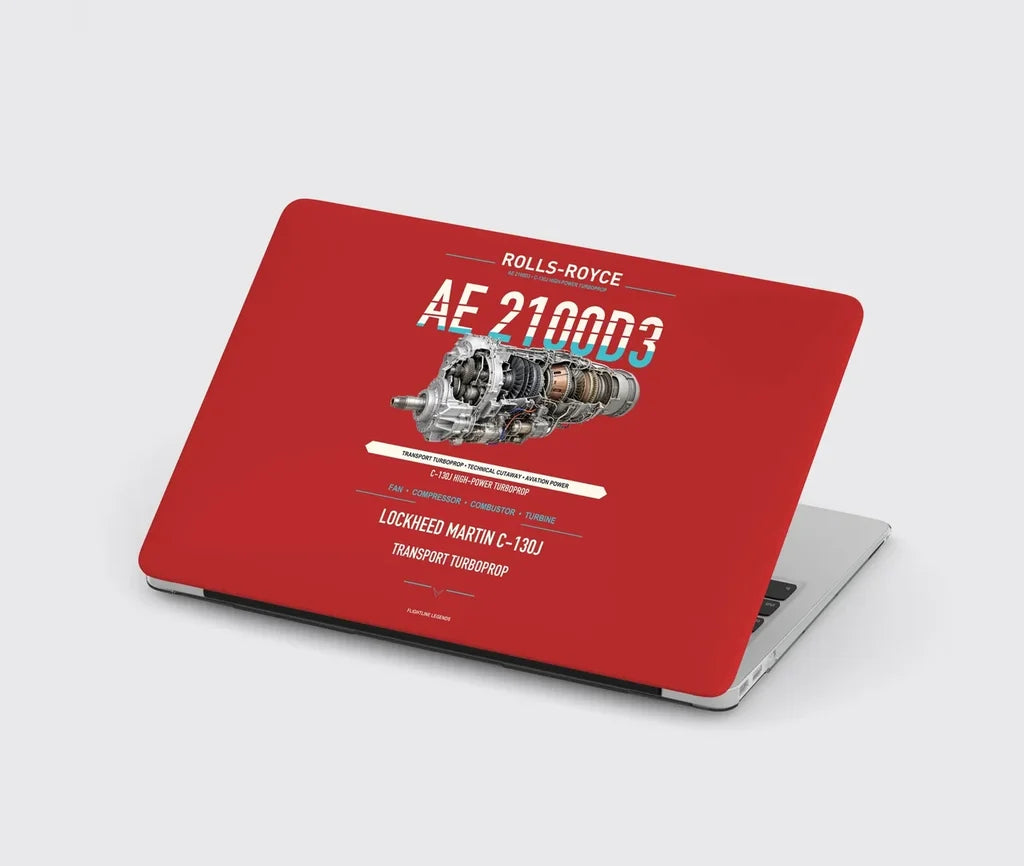 AE 2100D3 design on red MacBook case