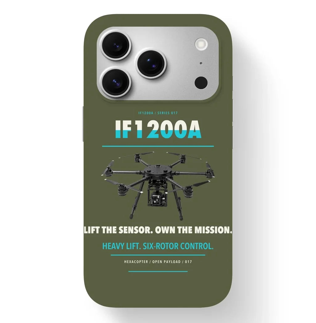 Inspired Flight IF1200A Case design on green army iphone case