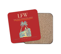 Thumbnail for Lome-Tokoin International Airport (LFW) design on red 1 piece coaster