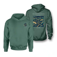 Thumbnail for VINTAGE G4133 - The Night Freight Jets - Double-Side Hoodie design on green double side