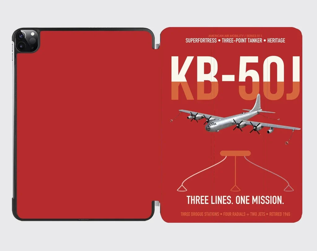 KB-50J Superfortress design on red ipad tablet case