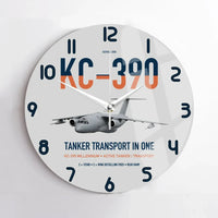 Thumbnail for Embraer KC-390 Millennium design on light gray no frame wall clock